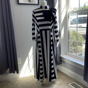 Black and White striped Dress